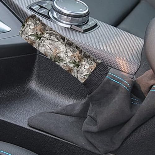 AFPANQZ Car Gear Shift Knob Cover Set with Handbrake Cover Sleeve Cloth, Branch Print 2 Piece Auto Protective Interior Accessiores for Women Men 2 pcs Fit Most Cars Sedan SUV Van Truck - color: Branch