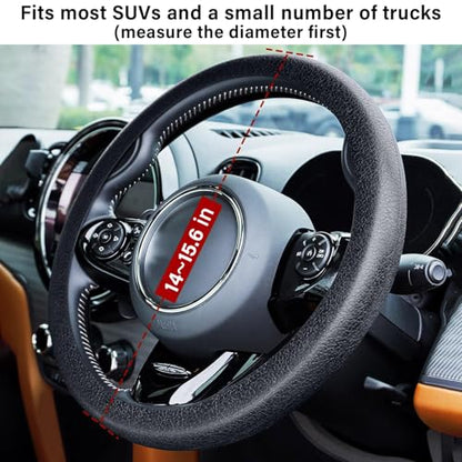 Car Silicone Steering Wheel Cover, Grip. Soft and Elastic Material, Non-Slip, Sweat-Resistant, Dirt-Resistant and Easy to Clean