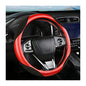 Steering Wheel Cover for Women and Men, Carbon Fiber Plush Steering Wheel Cover Soft Anti-Slip Comforting, Universal 15 Inches Steering Wheels Accessories (Carbon Fiber Red/Black) - color: Carbon Fiber Red/Black