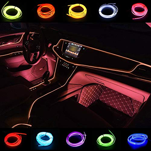ABALDI Car Light El Wire Car Interior Trim Light Strip for Car Interior Decoration(3m/9ft,Pink)