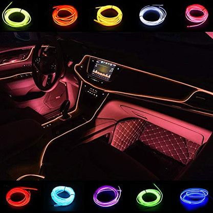 ABALDI Car Light El Wire Car Interior Trim Light Strip for Car Interior Decoration(3m/9ft,Pink)