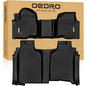 OEDRO Floor Mats Fit for 2019-2026 Chevy Silverado/GMC Sierra Denali 1500 & 2020-2026 Silverado/Sierra 2500HD/3500HD Crew Cab Without Rear Underseat Storage Box, TPE All-Weather Car Mats, Black - style: Bench Seat| Crew Cab| w/o underseat storage