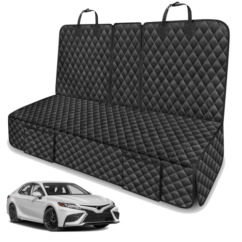 Dog Car Seat Cover for Back Seat Compatible with Toyota Camry Avalon Corolla Prius Accessories 2000-2025 2026, Waterproof & Non-Slip Car Pet Bench Rear Seat Covers