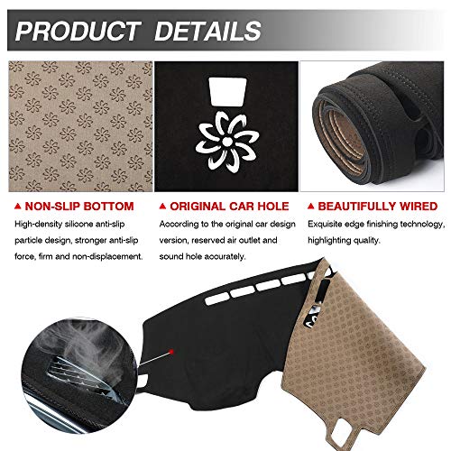 Cartist Suede Dash Mat Cover for Honda CR-V CRV 2017-2022 Dash Cover Nonslip Dashboard Mat Protector Sunshade No Glare - size: dash mat for Honda CR-V 2017-2022