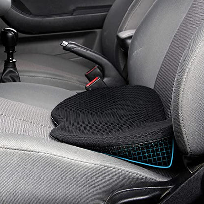 Livtribe Car Seat Cushion - Memory Foam Car Seat Pad - Sciatica & Lower Back Pain Relief - Car Seat Cushions for Driving - Road Trip Essentials for Drivers(Black) - color: Black