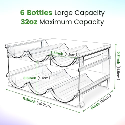 Water Bottle Organizer for Cabinet, Water Bottle Storage Organizer, 2 Packs Water Bottle Storage Rack, Water Bottle Holder for Cabinet, Stackable Water Bottle Storage Rack - size: 2 Pack