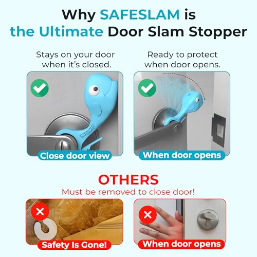 Baby Proofing Door Stopper, Door Pinch Guards Protect Child Fingers & PET Tails. Baby Safety Finger Protectors Prevent Pinch Injuries – Kids and Adults Love Whale Pinch Guard (Blue) - color: Blue