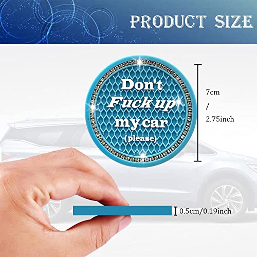 Car Cup Coaster 2 Pack, Universal Car Cup Holder Insert Coasters for SUV/Truck (Blue, 2PC) - color: Blue-2pc