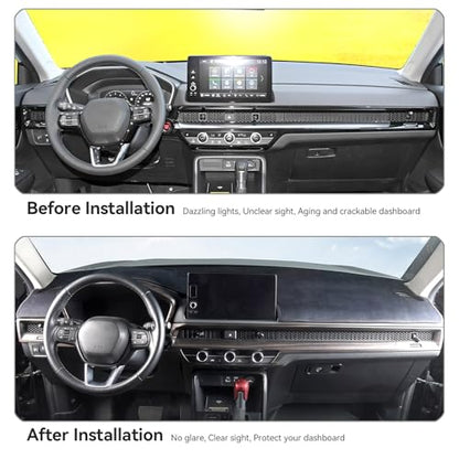 Dash Cover for Honda CRV 2023 2024 2025 2026 Hybrid (Include HEV) Accessories Flannel Dashboard Cover Dash Mat Center Console Cover Sunshield Protector Pad - size: for Honda 2023-2026 CRV