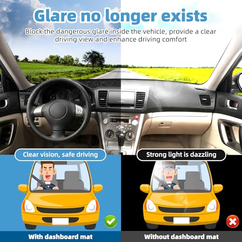Dash Cover Mat for Subaru Legacy & Outback 2005 2006 2007 2008 2009 Non-Slip Dashboard Cover Mat Sunshade UV Rays Protector Interior Accessories - size: Compatible with Legacy 2005-2009