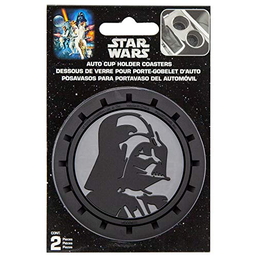 Plasticolor 000673R01 Star Wars Darth Vader Auto Car Truck SUV Cup Holder Coaster 2-Pack