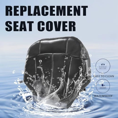 Priprilod #122 Dark Gray Leather Driver Side Bottom and Foam Cushion Replacement Seat Cover Compatible with Chevy Silverado Tahoe Suburban Avalanche GMC Sierra Yukon 1999 2000 2001 2002 - color: Dark Gray