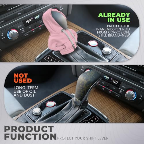 Gear Shift Hoodie, Gear Shift Cover, Fashionable Hoodie Automotive Gear Shift Knob Protector, Car Accessories Mini Sweater Gear Shift Knob Cover for Car Gear Shift Levers (Pink) - color: Pink