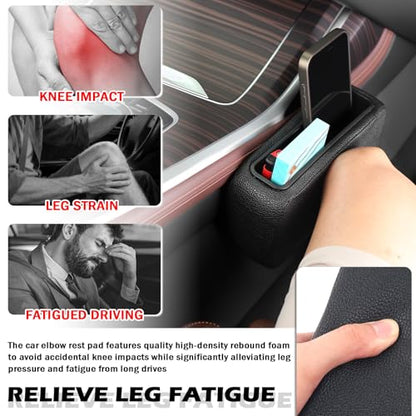 2026 New Car Knee Cushion,Soft Car Door Armrest Pads with Storage Slot for Avoiding Knee Collisions & Fatigue,Universal Multi-use Cars Armrest Pad as Cars Storage Organizer