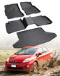 Car Floor Mats for Toyota Prius: 2004 2005 2006 2007 2008 2009 All Weather Accessories for Prius 2004-2009 Black Cargo Liner 4PCS Carpet Custom Fit for Toyota Prius 04-09 Automotive TPE Floormats