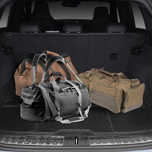CAR PASS Black Rubber Car Floor Mats & Cargo Liners, All Weather Car Mats & Trunk Mats,Waterproof Automotive Floor Mats Trim to Fit for Most Cars Sedans SUVs Vans, Durable Heavy Duty Anti-Slip,Black - color: Black with cargo liner