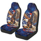 Car Seat Covers Front Seats Only Breathable Elastic Fabric Cover American Flag Eagle Auto Interior Protection Anti-Slip Back Fabric Universal Fit Most Cars SUV Van Truck - color: American Flag Eagle