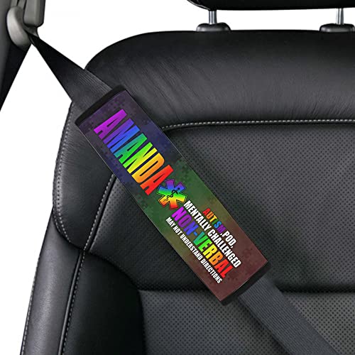 Autism POD Non Verbal Colorful Autism Awareness Seat Belt Cover for Kid Family Special Need Autistic Medical Alert Car Cushion Cover Support Autism Gift Personalized Name 40 - color: Type 8