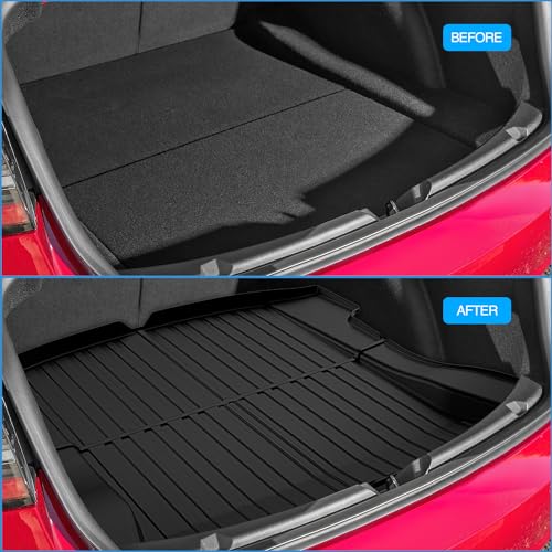 Nilight Cargo Mats for Tesla Model 3 2017 2018 2019 2020 2021 2022 2023,All Weather Protection Heavy Duty Cargo Liners - color: 2017-2023 Tesla Model 3 Cargo Mat