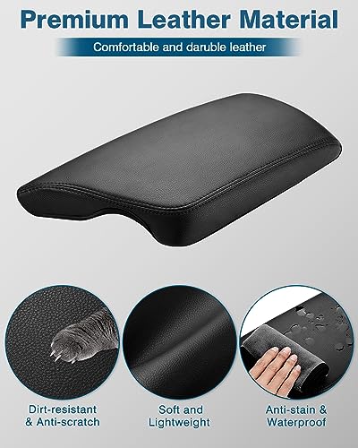 FIILINES Center Console Cover for Dodge Challenger 2015-2023 Center Console Armrest Cover Challenger Interior Accessories Armrest Cover Center Console Pad Anti-Scratch Black - size: For Dodge Challenger 2015-2023