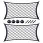JINGKE 2 Pcs Small Cargo Net Pocket Elastic Mesh Netting Car Mesh Pouch with Screws and Hooks for Trunk RV Boats Home Cargo Storage (17.7'' x 9.8'') - size: 17.7'' x 9.8''