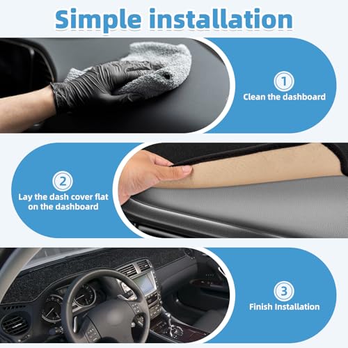 Dash Cover Mat for Lexus IS250 IS350 IS200 IS300 ISF XE20 2006-2013 Non-Slip Dashboard Cover Mat Sunshade UV Rays Protector Interior Accessories - size: Compatible with XE20 2006-2013