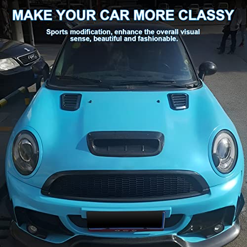 Blilo Car Hood Vents, 2PCS Universal Hood Air Vents for Car Hood Scoop, Bonnet Vent Hood Air Intake Trim Cover (Carbon Fiber) - color: Carbon Fiber