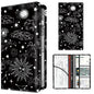 Premium Car Registration and Insurance Card Holder, Cute PU Leather Car Document Holder, Vehicle Glove Box Car Organizer with Magnetic Closure for Driver License, Cards Black Celestial Sky - color: Black Celestial Sky