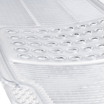 BDK Heavy Duty 4pc Front & Rear Rubber Floor Mats for Car SUV Van & Truck - All Weather Protection Universal Fit, Clear