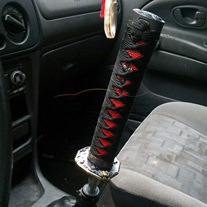 EZAUTO WRAP 15cm Gold Black Shift Knob Samurai Sword Alloy Katana with Adapter Universal