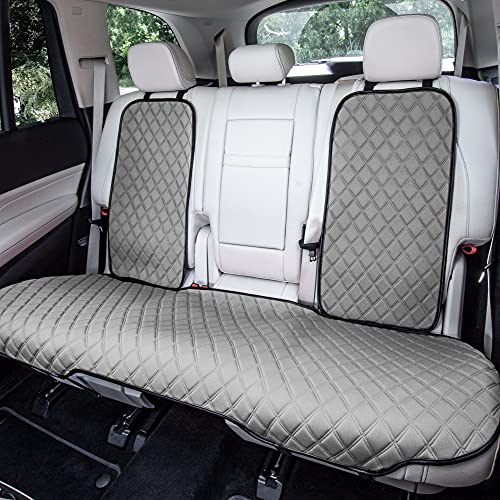 FH Group Neosupreme Automotive Seat Cushions - Universal Fit, Rear Car Seat Cushion With Non-Slip Silicone Backing for SUV, Sedan, Van - Gray - color: Gray, style: Rear Bench