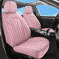 Car Seat Covers Full Set,5 Seat Leather Seat Covers for Cars,Pink Front Seats and Back Seat Cover,Waterproof Car Seat Cushion Protectors,Universal Fit for Most Cars SUV Trucks - color: Pink