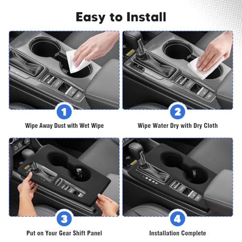 Karltys Center Console Gear Shift Panel Trim Cover, Silicone Gear Shifter Cover for Honda Civic 2022-2026 Auto Transmission, Center Console Cover Cup Holder Insert(No for Manual Transmission/Hybrid)