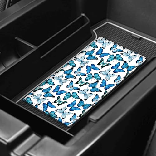 Leather Car Registration and Insurance Card Holder, Cute Car Accessories Vehicle Glove Box Car Organizer for Documents, Cards, License Cute Butterfly - color: Cute Butterfly