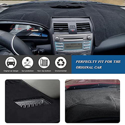Car Carpet Dashboard Cover,Dash Cover Mat Compatible with Toyo ta Camry 2007 2008 2009 2010 2011 (Black) - size: 2007-2011 Camry
