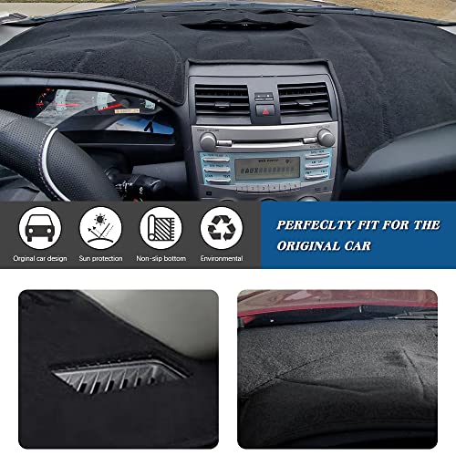 Car Carpet Dashboard Cover,Dash Cover Mat Compatible with Toyo ta Camry 2007 2008 2009 2010 2011 (Black) - size: 2007-2011 Camry