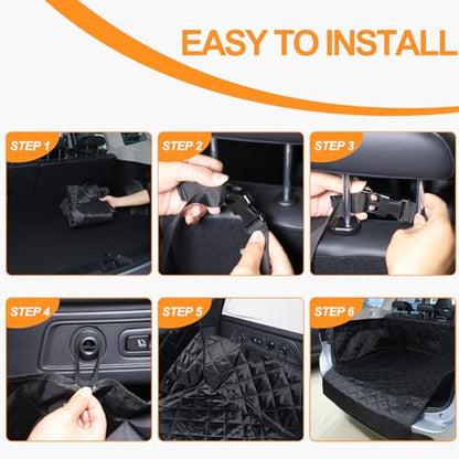 Cargo Liner for Dogs Compatible with Subaru Forester 2019-2024, Pet Dog Trunk Cargo Liner, Waterproof Anti-Dirty Pet Cargo Cover Dog Seat Mat, with Bumper Flap Protector - color: Black