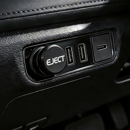Cigarette Lighter Plug Cover Billet Aluminum Cigarette Lighter Plug, Fits All Vehicles with Standard 12 Volt Power Source Aluminum Dustproof Plug Billet Button Plugs (Black-Eject) - color: Black-eject