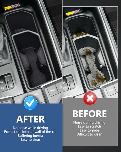 Cup Holder Inserts for Toyota Grand Highlander Accessories 2026 2025 2024, Non-Slip TPE Center Console Protector Organizer to Prevent Spills & Scratches for 2025 2026 Grand Highlander Hybrid - size: For 2024-2026 Grand Highlander