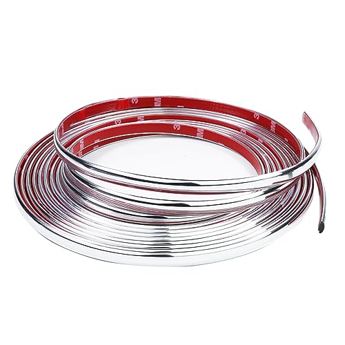 25Ft Automotive Chrome Trim Molding 1/2"(12mm) Heavy Duty Car Side Moldings UV-Protected Scratch-Proof for All Vehicles Body Door Window Bumper Self Adhesive - color: Silver, size: 1/2" (12mm)