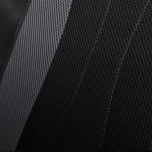 Flying Banner car seat Covers Full Set Faux Leather Air Mesh Breathable Man Lady Airbag Compatible Rear Bench Split 40/60 50/50 60/40 Truck Pick Up (Full Set - Low Back, Black Gray) - color: Black Gray