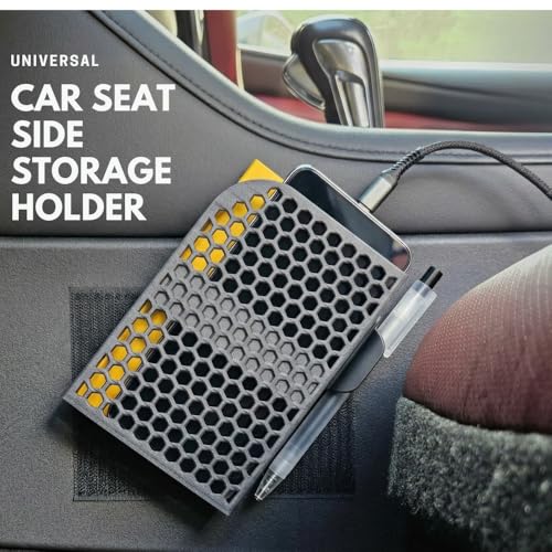 Car Organizer Car Console Organizer, Upgraded Car Seat Side Storage Holder, for Cell Phone Power Bank,3.5"x5.5" Field Notes Notebook with Pen Holder, Fit Car Truck SUV RV