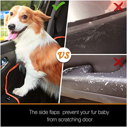 Luxury Dog Car Seat Cover for Back Seat Breathable Mesh Window Dog Hammock for Car 4-Layer Heavy Duty Waterproof Pet Seat Protector Scratch-Proof Car Seat Cover Perfect for Family Road Trips