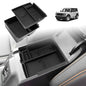 Center Console Organizer Compatible with 2021-2024 Ford Bronco(No for Sport) Accessories Bronco 2/4-Door Center Console Storage Box ABS Material with Leather Trim(V2_Black)Won't Fit 2025