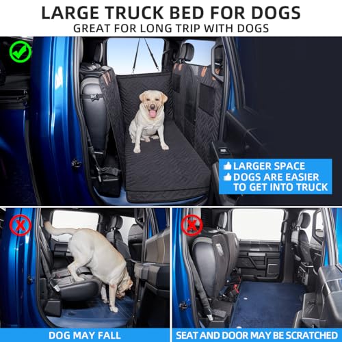 ABE Truck Floor Cover for Dogs,Dog Car Seat Cover for Back Seat,Seat Covers for Trucks,Dog Hammock for Truck,Back Seat Pet Cover for Dogs,Seat Cover for Truck F150/RAM1500/Silverado