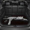 Universal Car Trunk Mat 29" x 39", Black White Cheetah All Weather Trunk Protection Cargo Liner, Durable Cargo Mat Rear Trunk Liner, Stylish Vehicle Interior Accessories Suitable for Most Car Models - color: Black White Cheetah