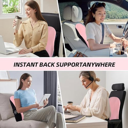 LIQUN Memory Foam Seat Waist Pillow, for Office Chair, Car, Game Chair Lower Back Pain Relief and Improve Posture Lumbar Support Pillow, (Grey) - color: Grey
