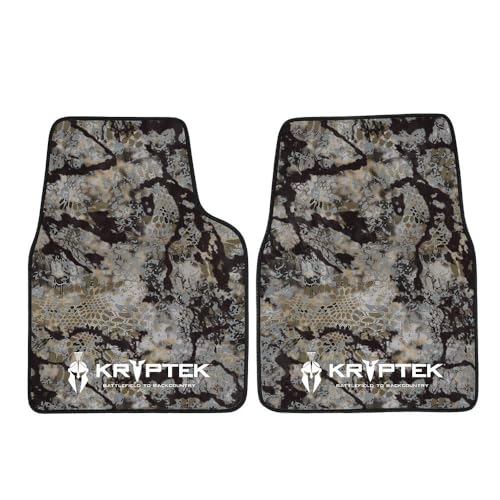 Coverking Universal Car Floor Mats Set of 2 (Front Driver and Passenger) Kryptek Skyfall Camo - All-Weather Protection for Mud, Dirt, Rain, Spills, Non-Slip Backing, Fits Cars Trucks SUVs Jeeps - style: Kryptek Skyfall