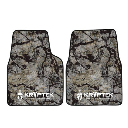 Coverking Universal Car Floor Mats Set of 2 (Front Driver and Passenger) Kryptek Skyfall Camo - All-Weather Protection for Mud, Dirt, Rain, Spills, Non-Slip Backing, Fits Cars Trucks SUVs Jeeps - style: Kryptek Skyfall