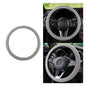 Stretch Elastic Steering Wheel Cover, All-Season Comfort, Warm in Winter & Cool in Summer, Universal 15 Inch Microfiber Breathable Ice Silk, Anti-Slip, Odorless, Easy Carry, Fit Car, SUV (Grey)